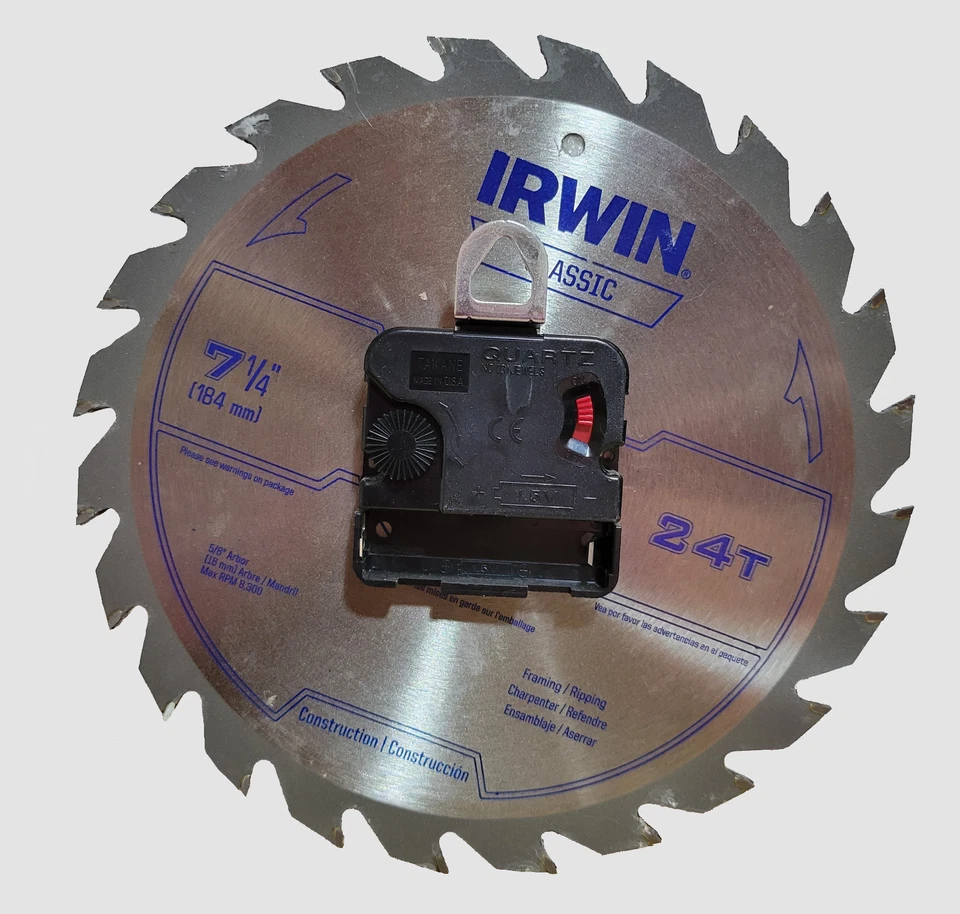 CLOCK CocaCola 7 1/4" REAL Saw Blade Clock Free Shipping - Image 2 of 2