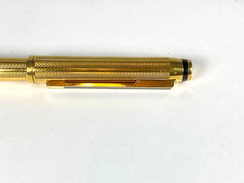 CROSS SIGNATURE DIAMOND-CUT 22K ELECTROPLATE GOLD ROLLERBALL PEN #6205 - Picture 13 of 17