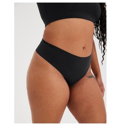 NWT Girlfriend Collective Women Underwear Thong Bikini Black Size XXXL