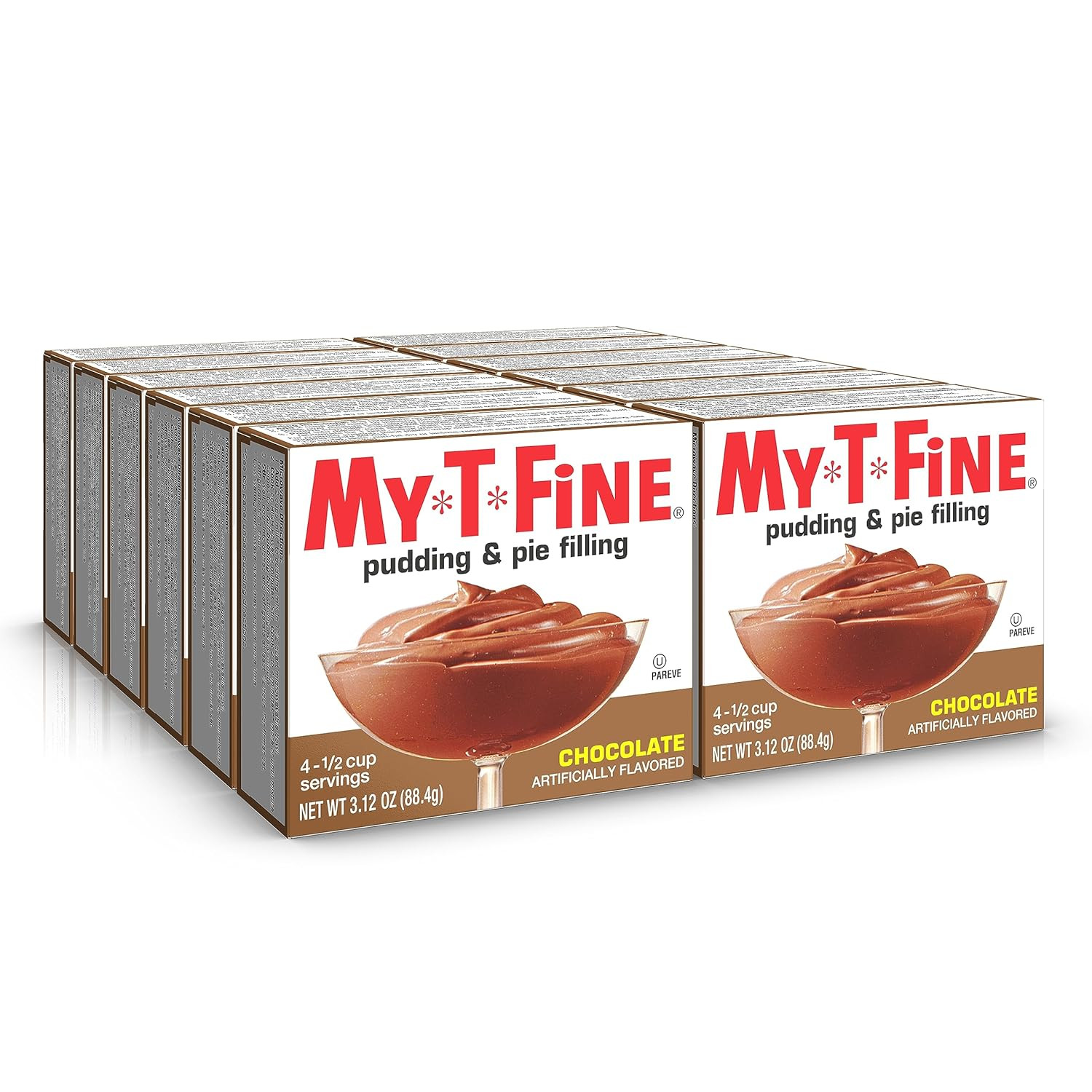 Пудинг My T Fine, шоколадный, 3,125 унции (упаковка из 12 штук)