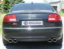 FOX Duplex Sportauspuff Audi S8 Typ 4E 5.2l rechts links je 2x115x85mm oval