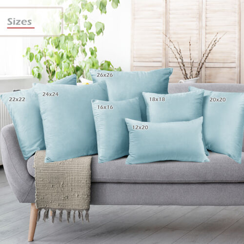 Throw Pillow Covers Set of 2 Sofa Decor Velvet Cushion Cases 7 Sizes 36 Colors! - Picture 25 of 266