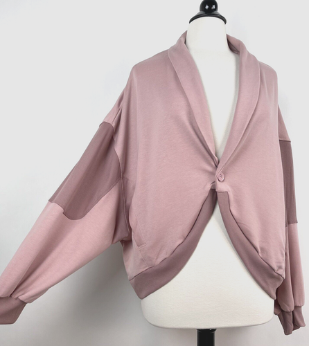 NWT Heyson V-neck Cocoon Cardigan MEDIUM LARGE M/L Dusty Rose Pockets Soft - Picture 2 of 9