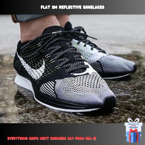 2 PACK BUNDLE 3M REFLECTIVE 54" INCH FLAT SHOELACES AWESOME REPLACEMENT LACES - Bild 1 von 7