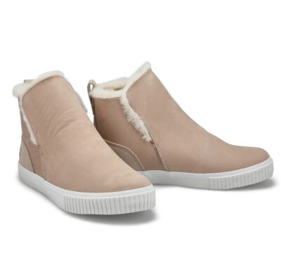 Timberland Women's Skyla Bay Pull On Boots Size 7 Light taupe Fur Trim