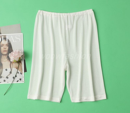 Mujeres 100% Seda Pura Medio Slip Pantalones Cortos Pettipants Calzoncillos Bajo Falda Dividida - Imagen 13 de 15