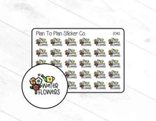 2040~~Water Flowers Planner Stickers.