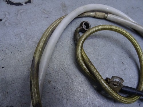 SFM ZX ZZ 125 Braided Brake Pipes Hoses Lines SZ23 - Picture 2 of 2