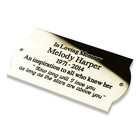 6"x2" curved end brass engraved plaque/name plate. Deep Engraving in Solid Brass