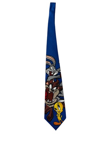 Vintage Cartoon Necktie Lot 6 Looney Tunes BUGS BUNNY TAZ MICKEY DAFFY-Halloween - Picture 4 of 15