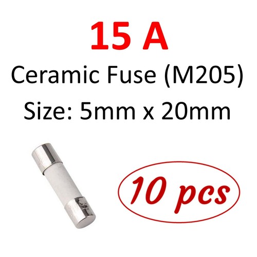 10Pcs - M205 Ceramic Fuse 5mm x 20mm Fast Blow 250V / Select From 0.1A to 30A - Picture 22 of 25