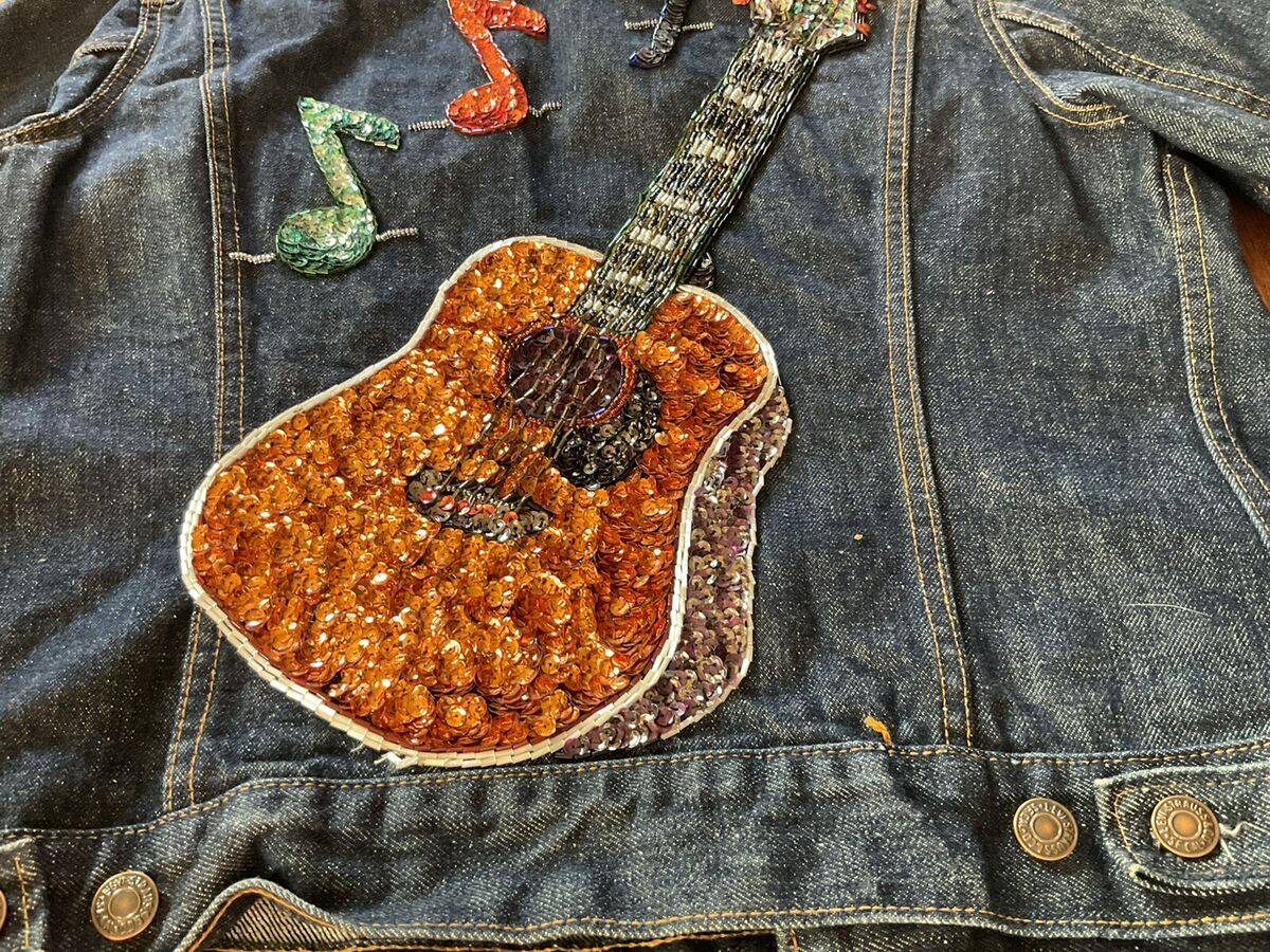 Vintage Levi's Denim Jacket Embroidered Sequined Western Vintage Levi's Denim Jacket Embroidered Sequined Western