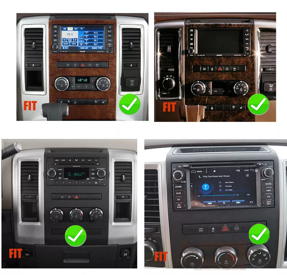 Para 2009-2012 DODGE RAM 1500 2500 3500 Apple CarPlay Android rádio automático GPS WIFI - Imagem 2 de 4