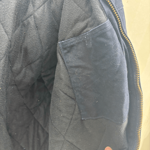 Chaqueta con Capucha Acolchada Vintage Carhartt Grande Azul Marino Ropa de Trabajo Y2K Grunge J130 MDT - Imagen 7 de 12