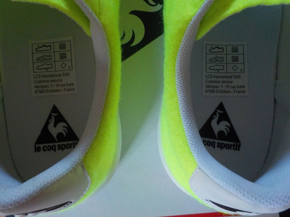 Baskets neuves LE COQ SPORTIF ARTHUR ASHE pointure 38 homme jaune fluo UK 5 US 6 eBay