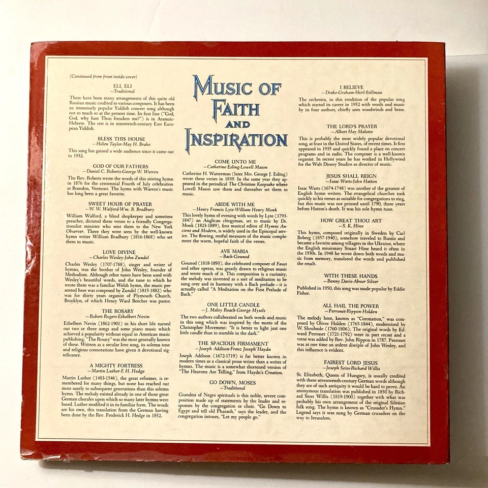 Music Of Faith And Inspiration 3 x Vinyl LP box set Reader's Digest RD41 -M 1962 - Image 3 of 4
