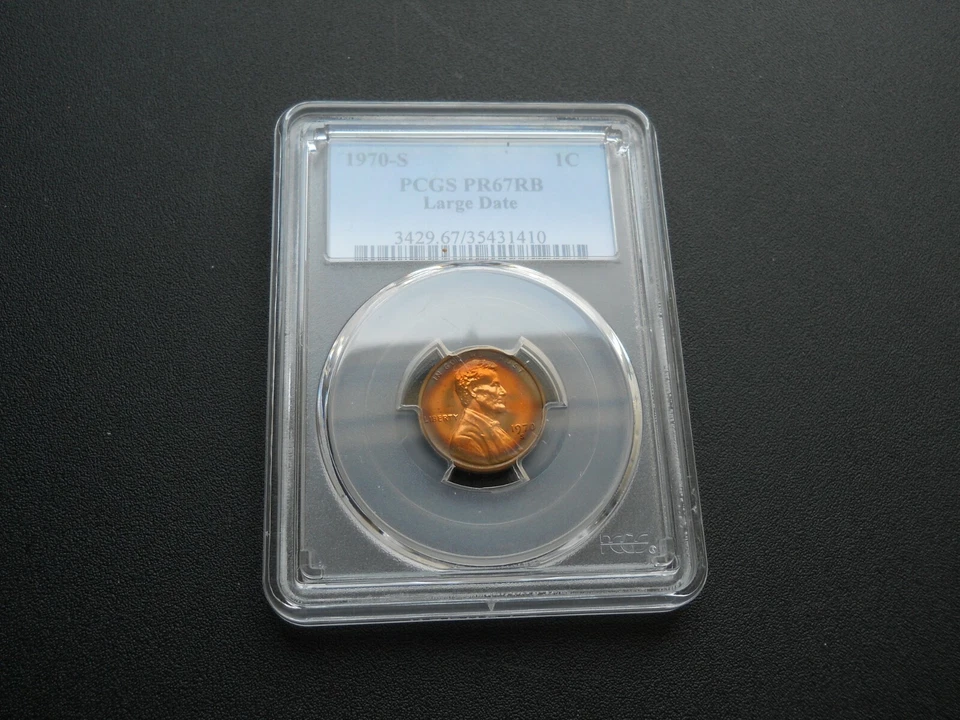 1970-S Lincoln Cent Proof Obverse Toning PCGS PR67RB - Image 2 of 4