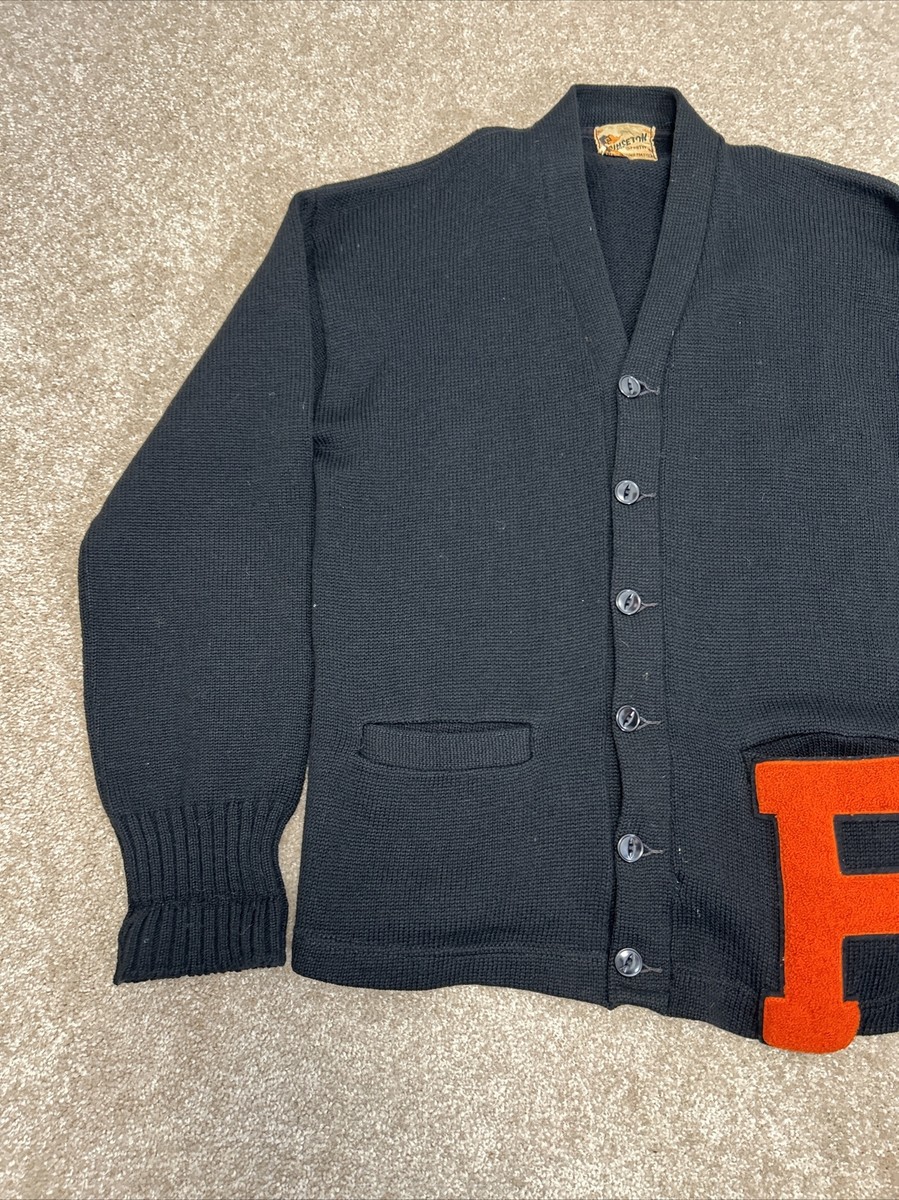 VTG 40s PRINCETON University Award Letter Sweater Knitting