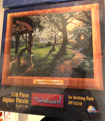 MB 1,000 Pc Tranquil Harbor Puzzle & Sunsout 550 Inviting Pathway Puzzle-new - Picture 3 of 3