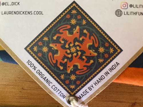 Bandits Bandana Organic Cotton Endless Bloom Coyote Southwestern - Large 21" NEW - Picture 5 of 6