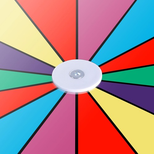 24" Adjustable Height Spinning Game Prize Wheel 14 Slots Color W/ Dry Erase - Picture 6 of 10