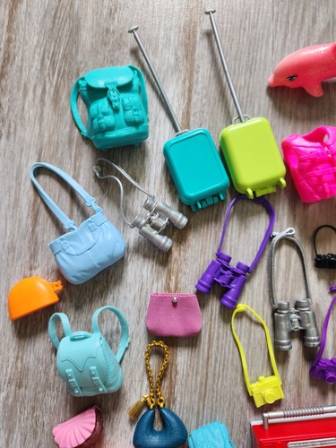 Lot of 86 Barbie Accessories - Purses, Camping Gear, Necklaces, Animals, Phones, - Picture 2 of 10