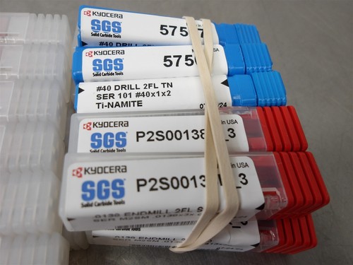 Lot Of 32 NEW! Assorted Kyocera Carbide Endmill/Drill -Various Type (As Shown) - Picture 3 of 3
