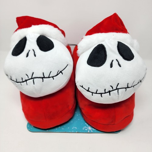 Disney Mens 9/10 The Nightmare Before Christmas Slippers Santa Jack Skellington - Picture 2 of 15
