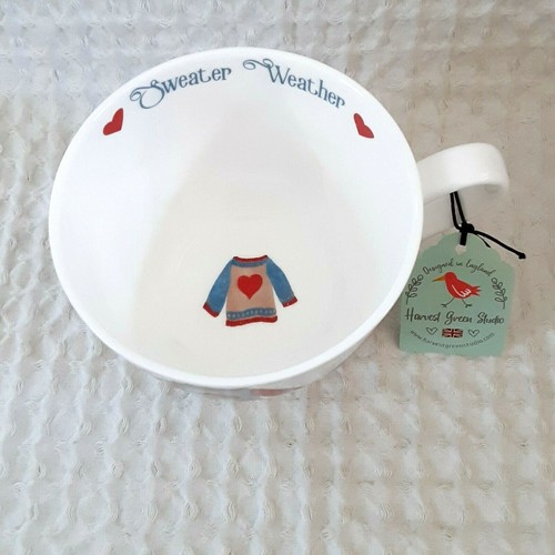 SUÉTER CLIMA Taza Café Té Taza Cosecha Verde Estudio Dachshund Corazón Zorro NUEVO - Imagen 3 de 11