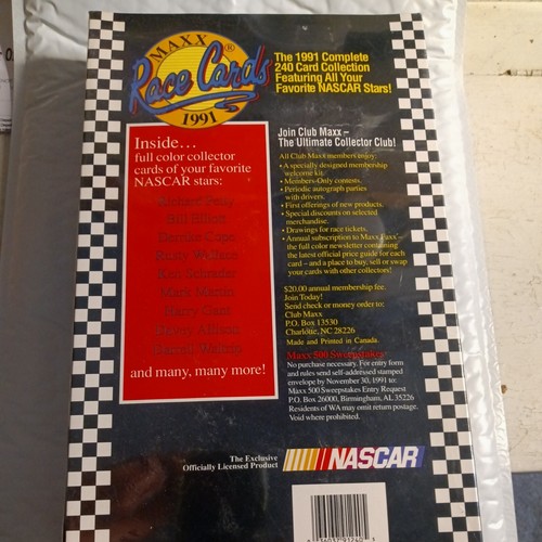 * 1991 MAXX Race Cards Nascar set Box - NEW condition vintage Factory Sealed - Picture 2 of 8