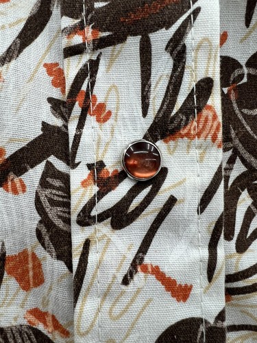 Vintage Panhandle Slim Women’s 16 Western Shirt Brown Floral Pearl Snaps - Picture 5 of 9