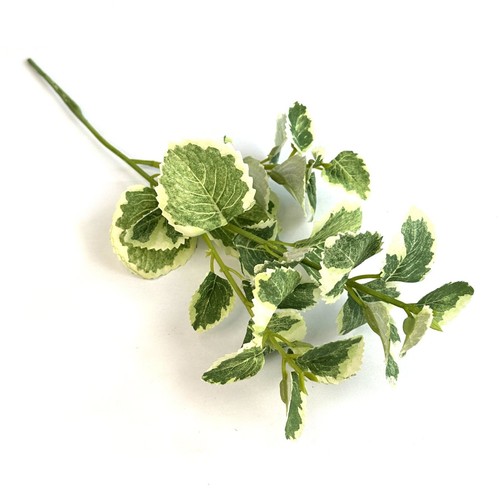 Artificial Variegated Patchouli Leaf Spray Plant 31cm - Picture 2 of 7