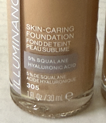 Lot of 2 Revlon Illuminance Skin Caring Liquid Foundation 305 Med Sand 1Fl Oz Ea - Picture 2 of 3