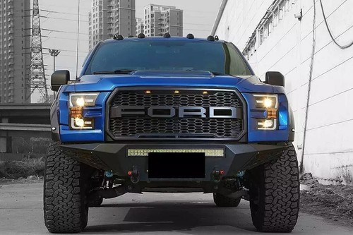 For 2015-2017 Ford F150 AlphaRex Halogen Projector Headlights Jet Black Housing - Bild 6 von 10