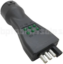 Truck Trailer 7 Blade 4 Pin Vehicle Plug Tester Wire Light Brake Towing Fuse LED