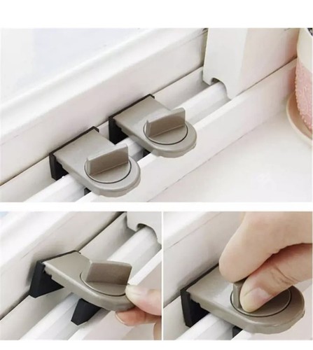 2-Pack Aluminum Alloy Sliding Door & Window Lock, Theft Protection - Picture 4 of 4
