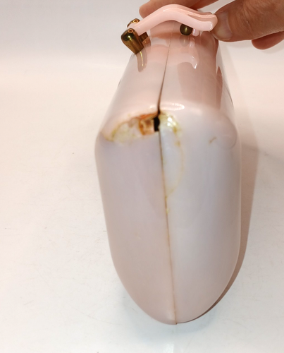 Vintage Ilene Lucite Purse Pearly Pink Rhinestone Accents TLC READ - Picture 5 of 13