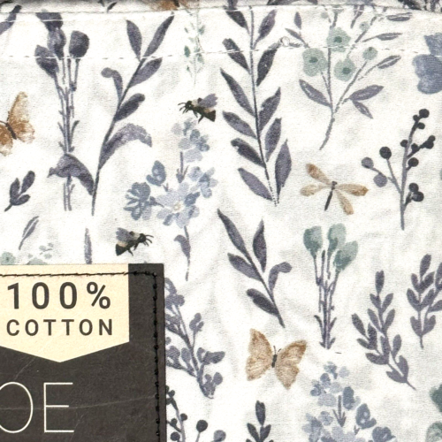 Rachel Zoe Garden Floral Butterfly Bees Dragonfly KING Sheet Set Cotton X Deep - Picture 3 of 7