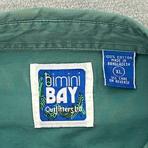 BIMINI BAY OUTFITTERS Fishing Shirt XL Embroidered LARGEMOUTH BASS Short Sleeve - Picture 3 of 9