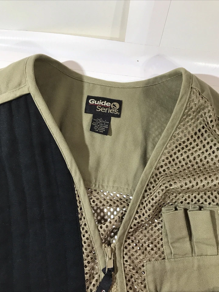 Gander Mountain Vest Mens LARGE Beige Hunting Outdoors Guide Series - Image 3 of 4