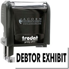 Self-Inking Debtor Exhibit Stamp Size 5/8" Tall x 1-5/8" Wide