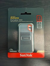 New SanDisk Extreme 1TB, USB-C Portable External SSD (Black) (SDSSDE61-1T00-AT)