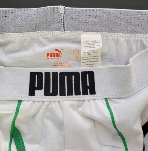 Puma Fitness Brief L XL Navy Blue White Moisture Wicking Mesh Pannels Gym Pocket - Picture 9 of 9