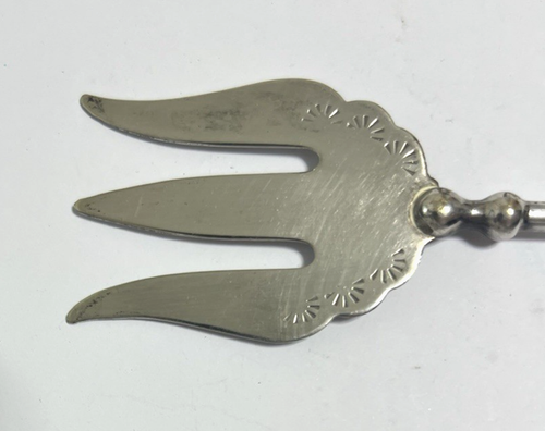 VINTAGE ANTIQUE EPNS A1 SILVER BREAD FISH FORK - Picture 4 of 6