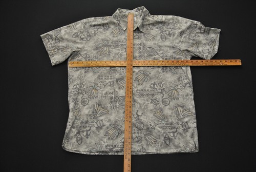 VTG Reyn Spooner Hawaiian Aloha Shirt XXL Gray Tribal Surf Turtle 3524S - Bild 3 von 6