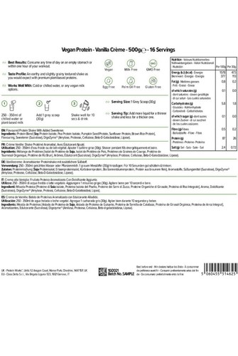 protein works vegan protein. Plant Base Shake. Gluten Free 500g Vanilla 04/2025 - Picture 3 of 3