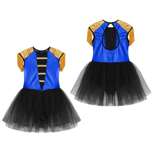 Girls Kids Circus Lion Dress Show Costume Party Uniform Halloween Bodysuit - Afbeelding 15 van 40