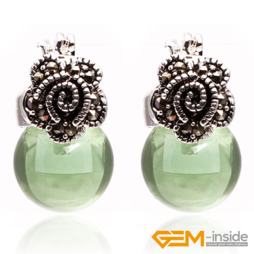 Pendientes Huggie Flor Marcasita Plata Tibetana Joyería Regalo Navidad Reino Unido - Imagen 6 de 49