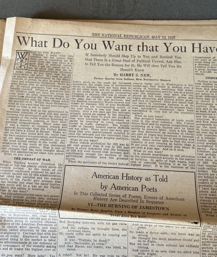 The National Republican Rare Washington DC Newspaper VTG Politics Albert T. Reid - Picture 13 of 20