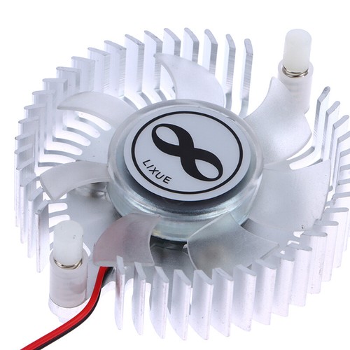 55mm Aluminum Heatsink And 12V Fan Combination Radiator Round Cooler Silent Fan - Afbeelding 6 van 12